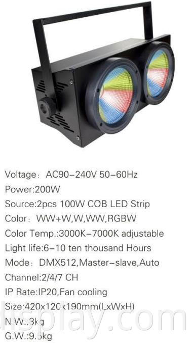 COB 2EYEs W+WW LED Strip Blinder Light